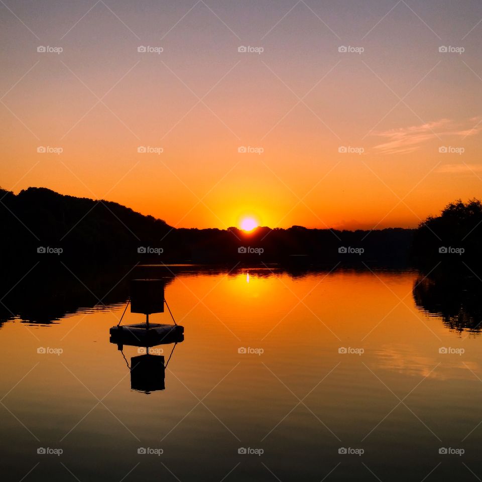 Glowing Sunset over Lake
