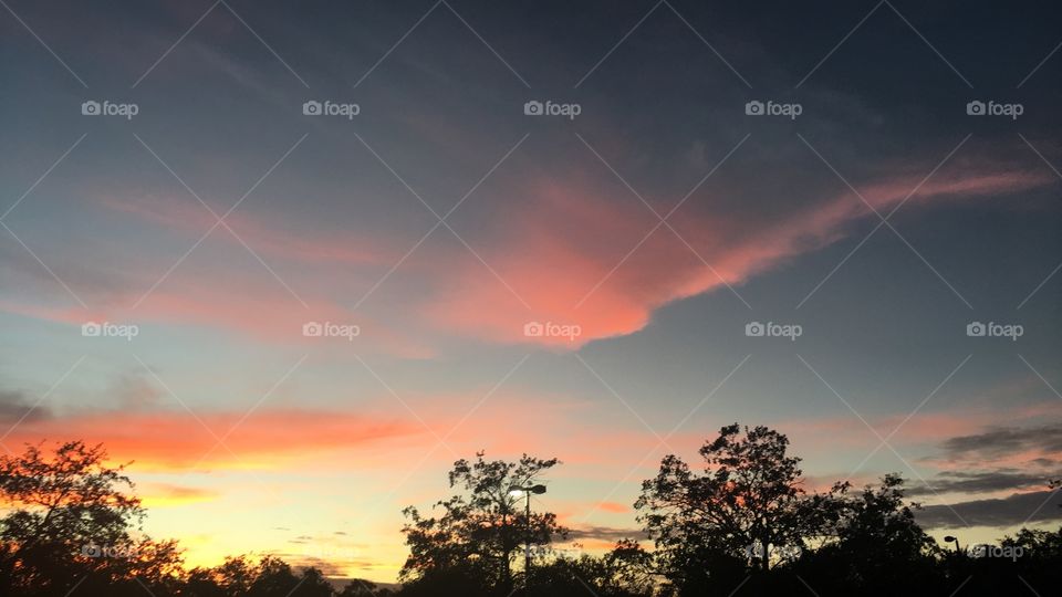 Sunset through the clouds 