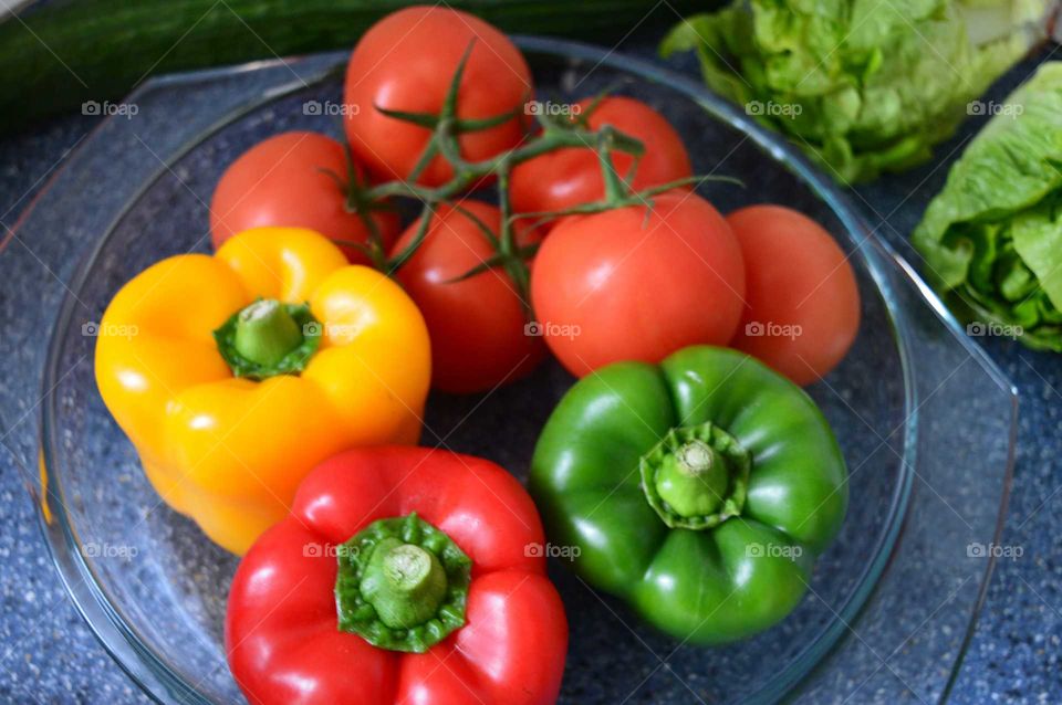 multicolored vegetable