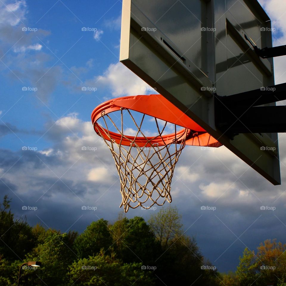Summer League. Basketball on a sunny summer day. 