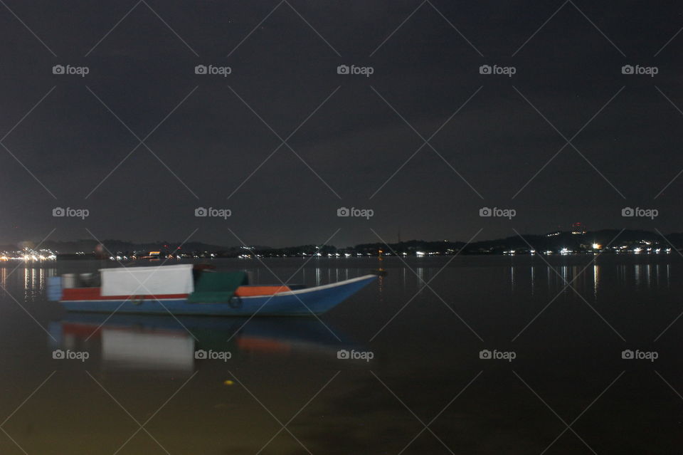Boat at night