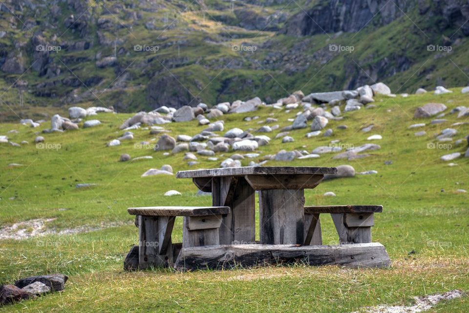 Nice rest stop bench 