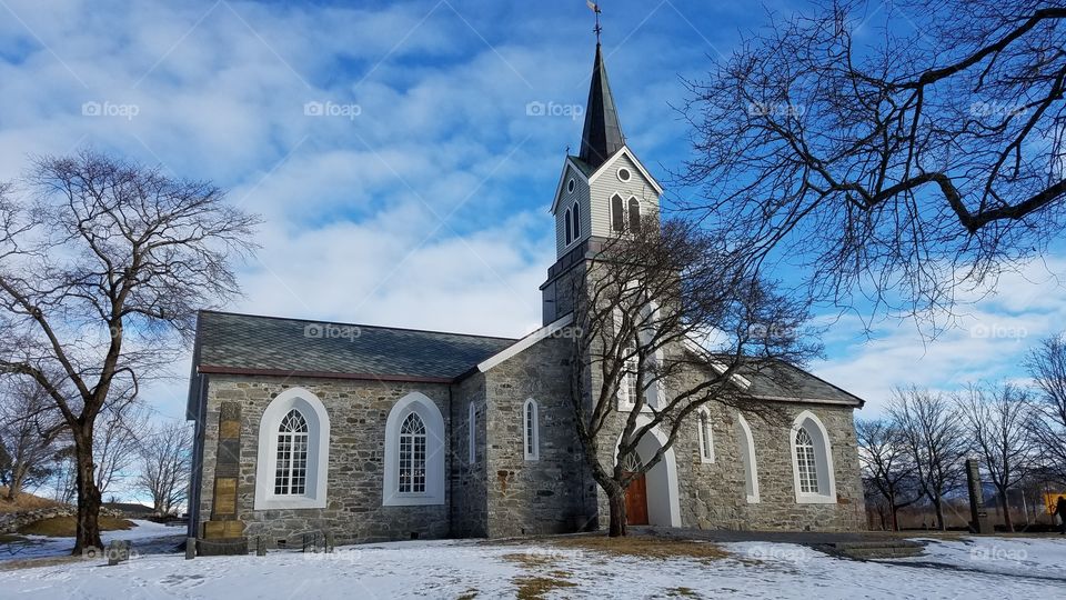 Norwegian small town church