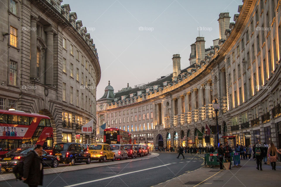 Regent street in London