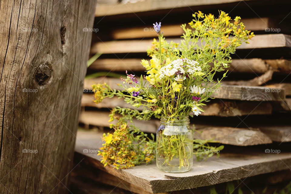 Wildflowers in vase