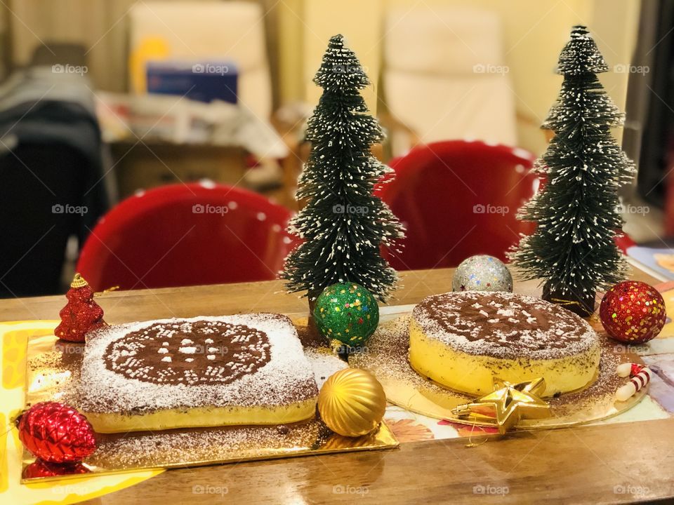 Christmas cotton cake 