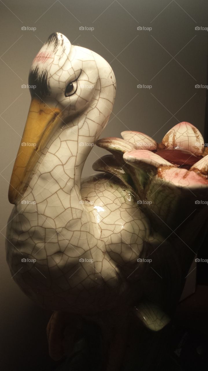 Egret sculpture for home decoration