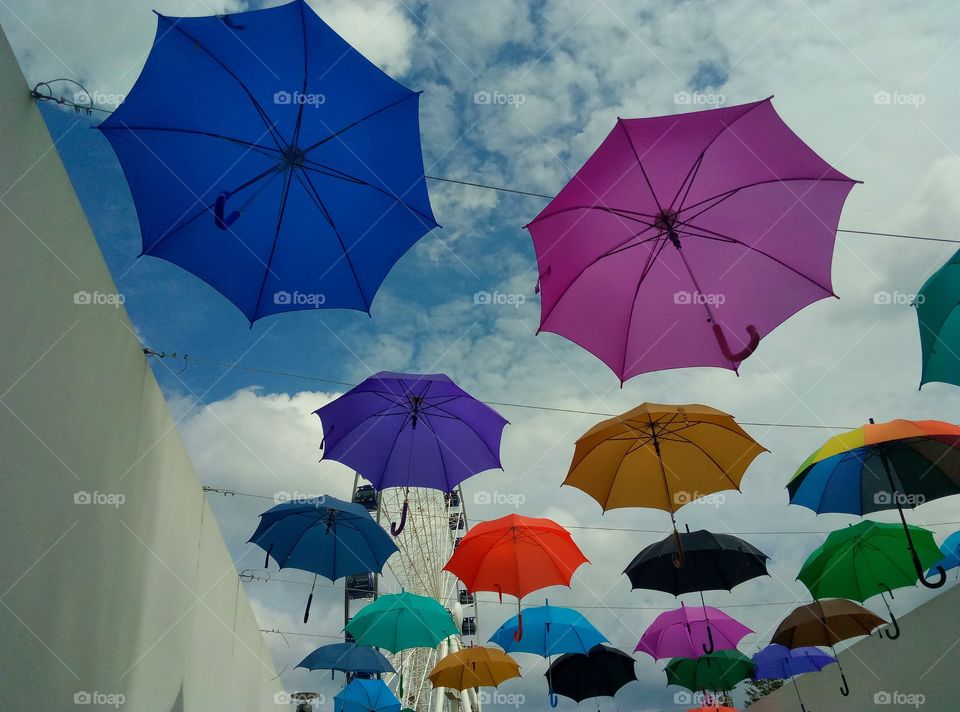 Umbrella, Sunshade, Rain, No Person, Sky