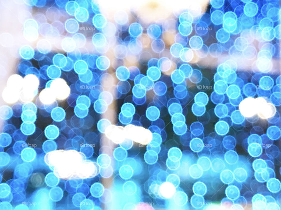 Blue light bokeh background 