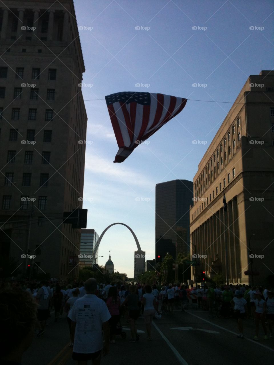 Flag Over the Streets of St. Louis