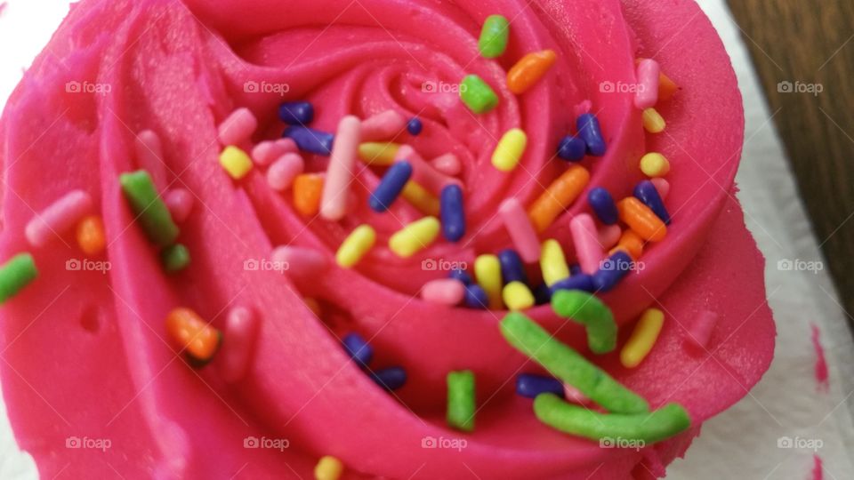 Cupcake with sprinkles