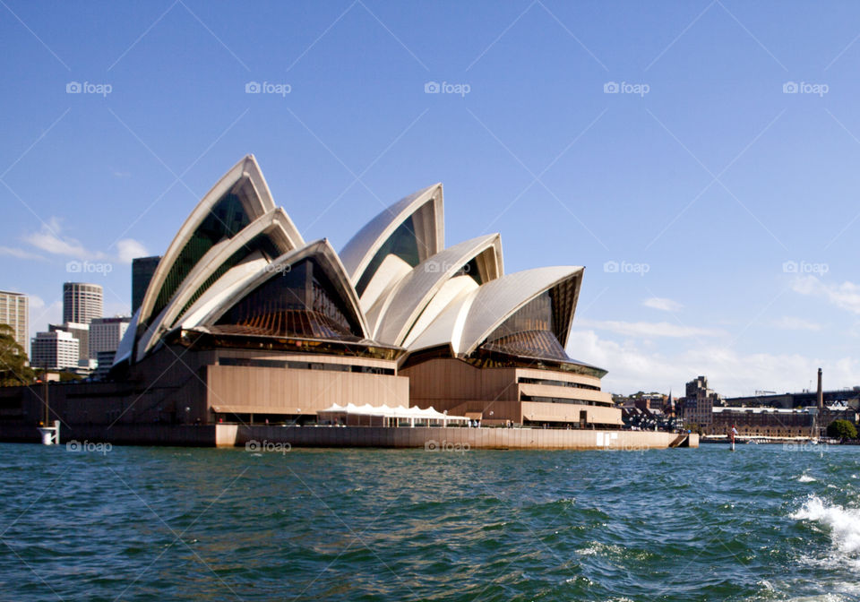 Exploring the city, Perfect view of the Sydney Opera House, NSW, Australia from a ferry going to Taronga, sight seeing while sailing