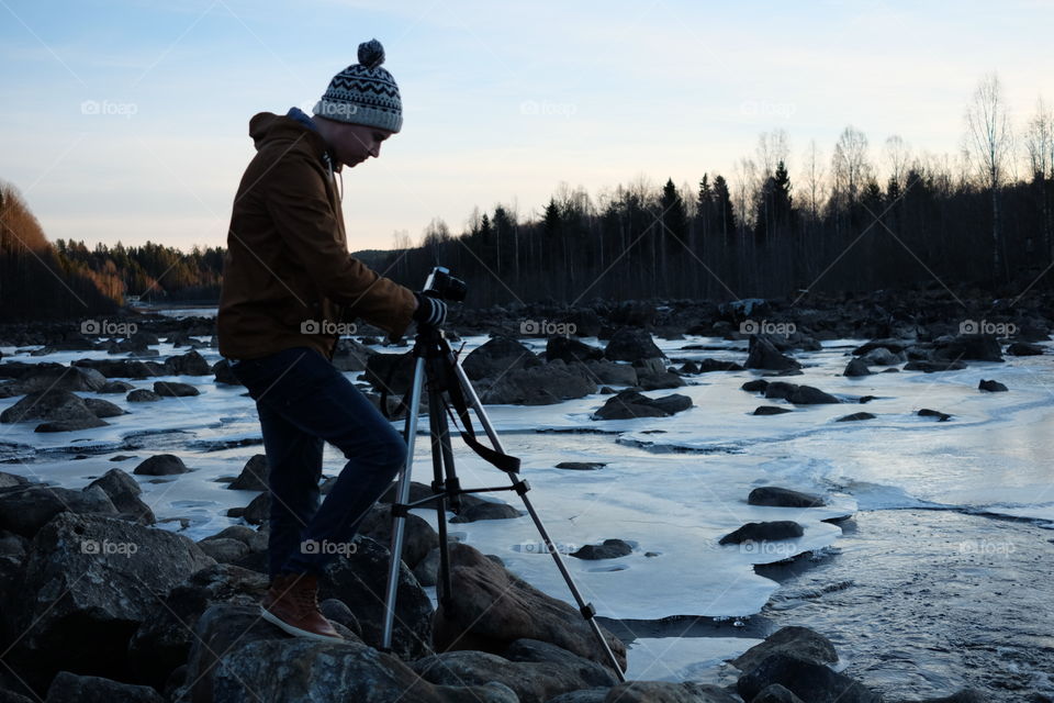 Water, River, Snow, Landscape, Winter