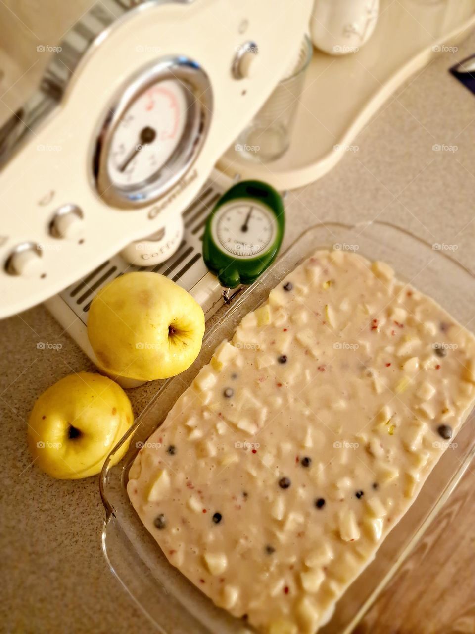 Autumn with cakey and apple