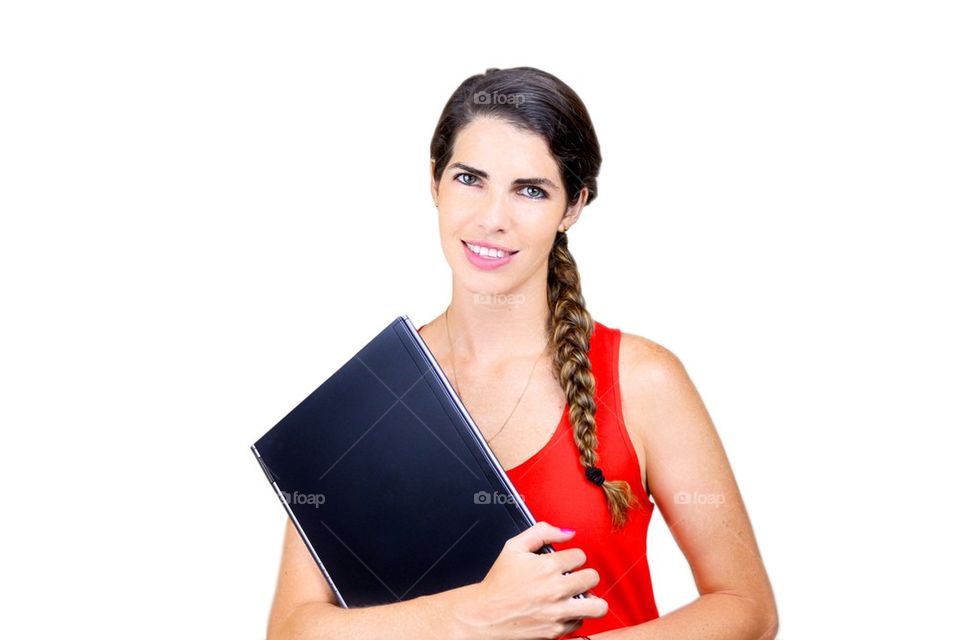 Girl with a laptop