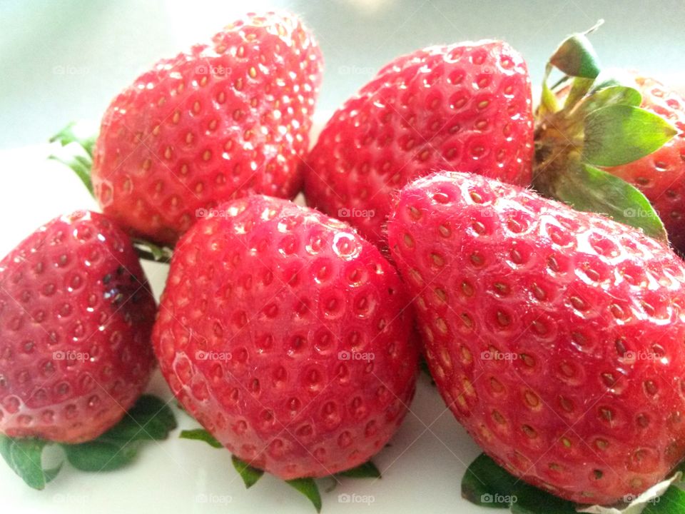 red fresh strawberries