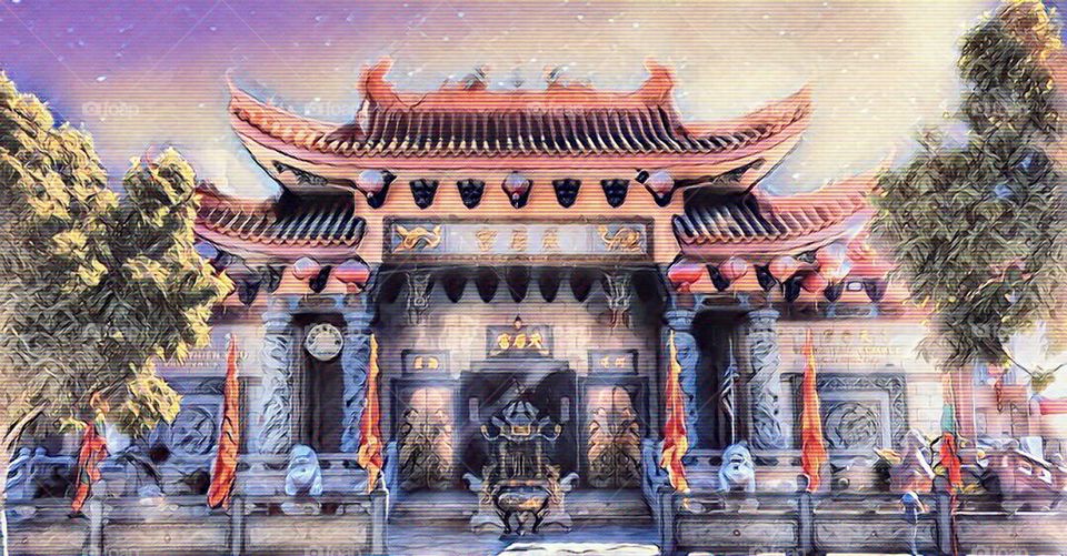 Chinese temple art