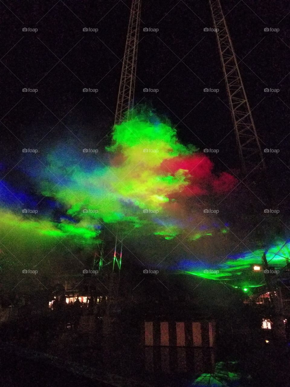 Laser show at Kennywood