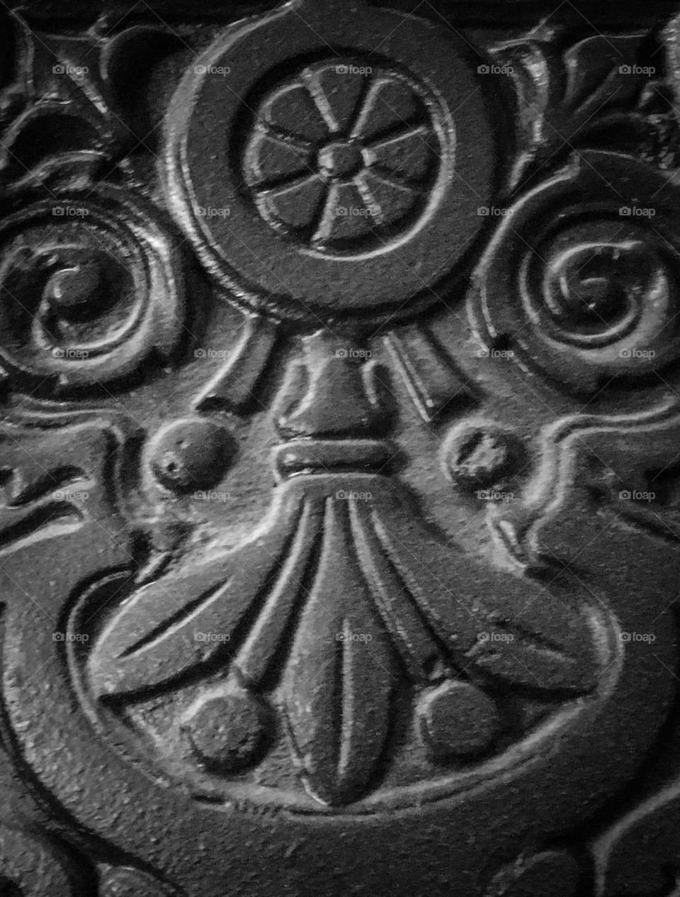 Antique cast iron motif, grunge, background image