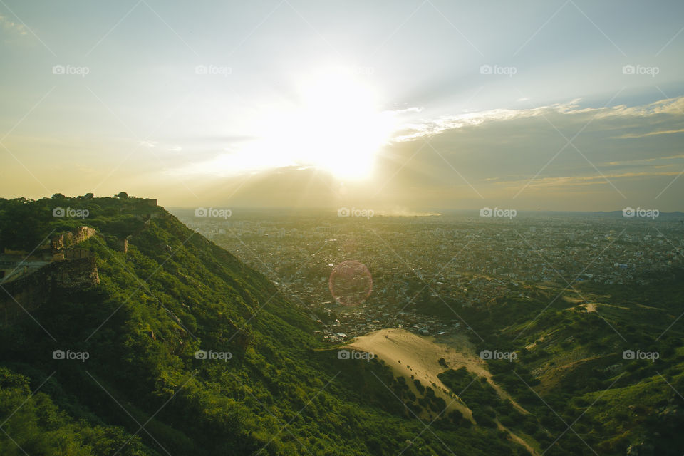 Sunrise over the valley