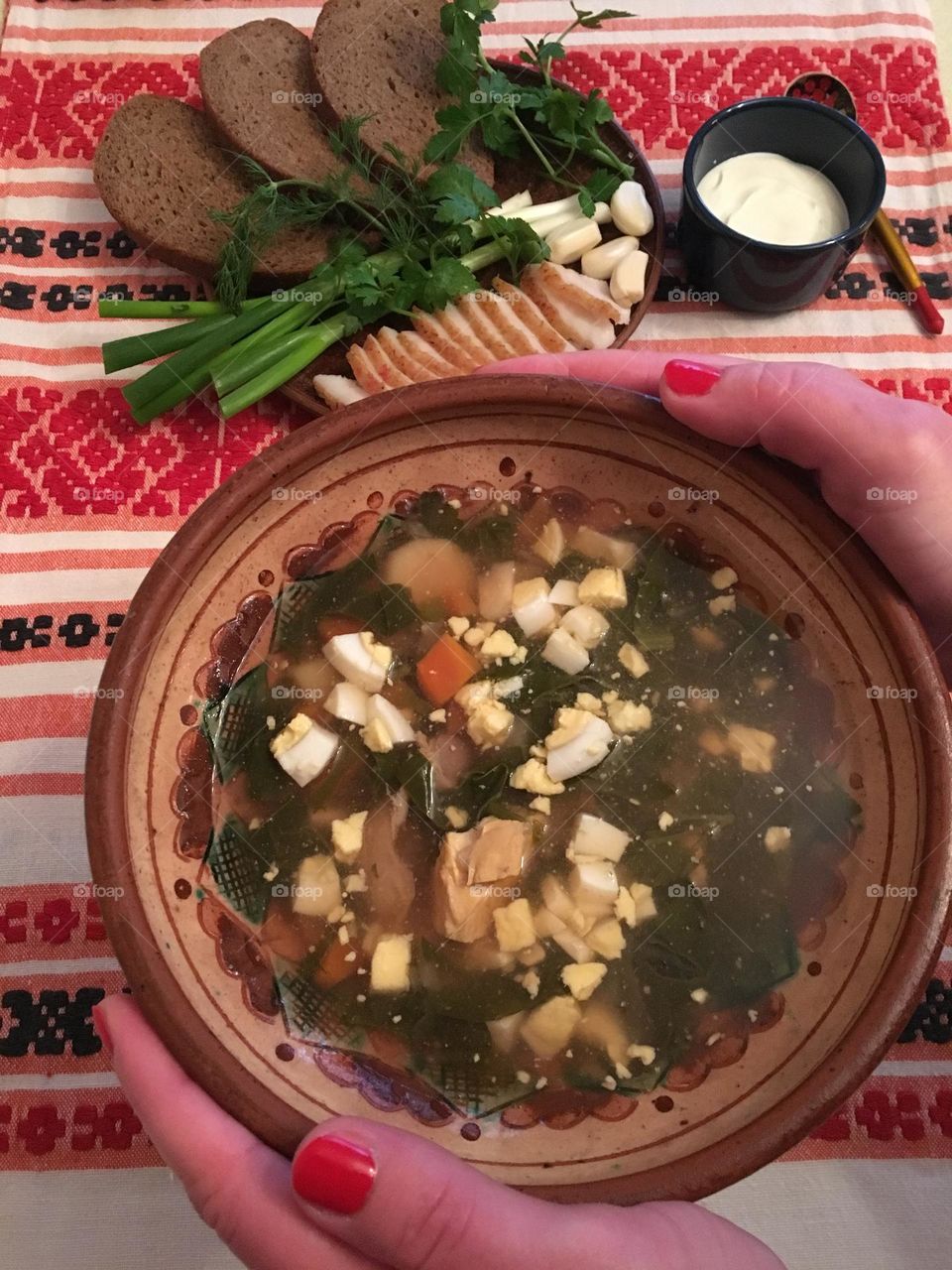 Ukrainian green borsch