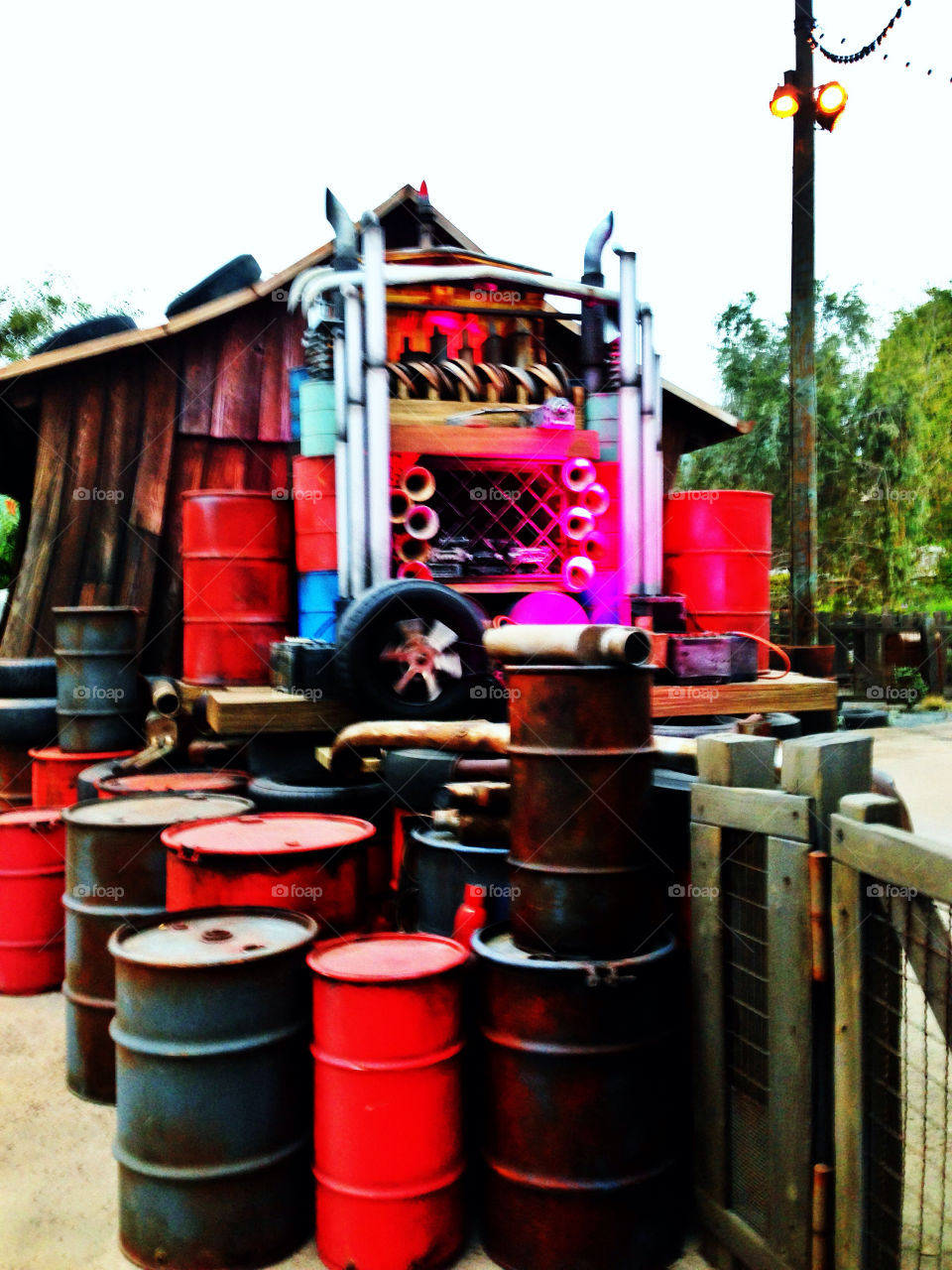 Mater ride at Disney California Adventure with oil cans