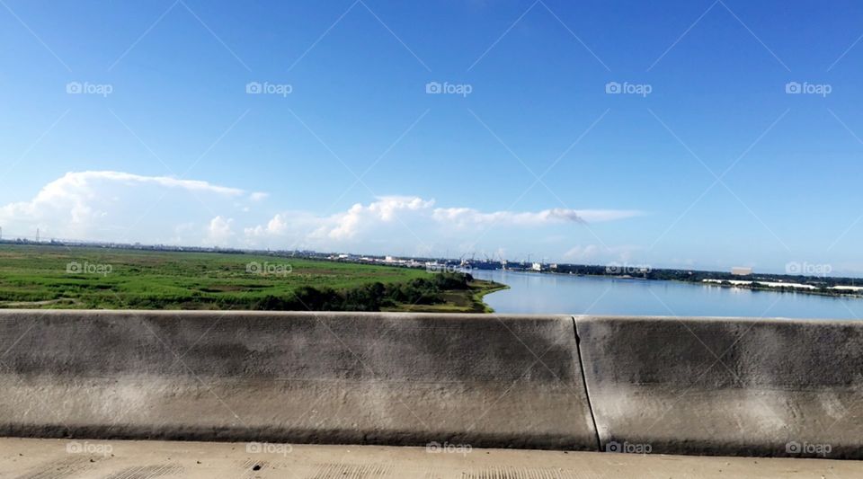 Beautiful Quick Photo while driving over the Cement Bridge on a Sunny Gorgeous morning 