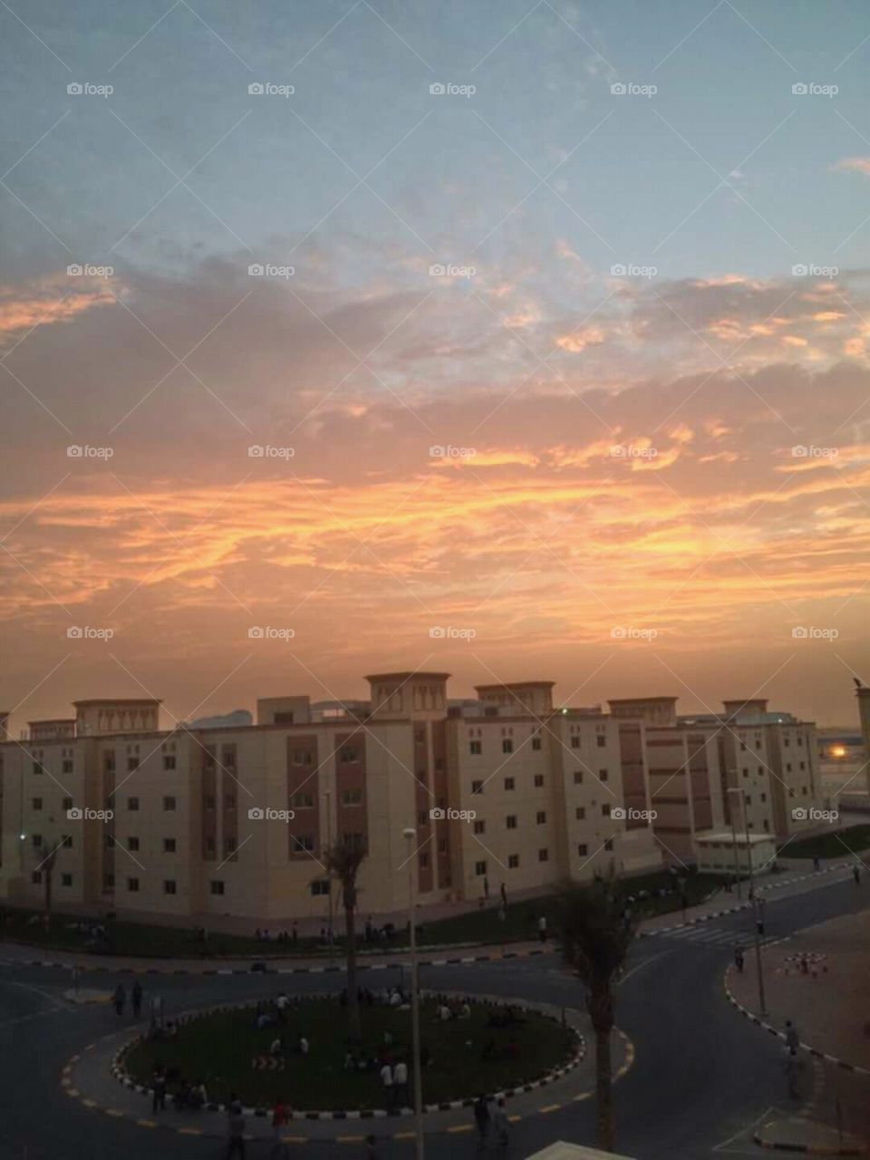 sunset time in Dubai.