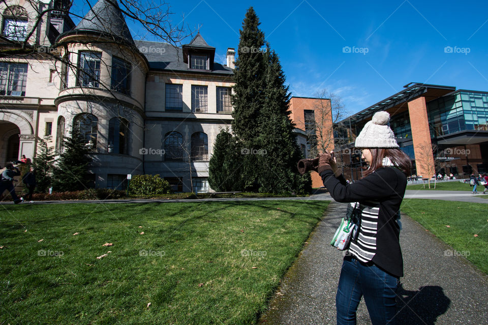 Girl taking pictures 