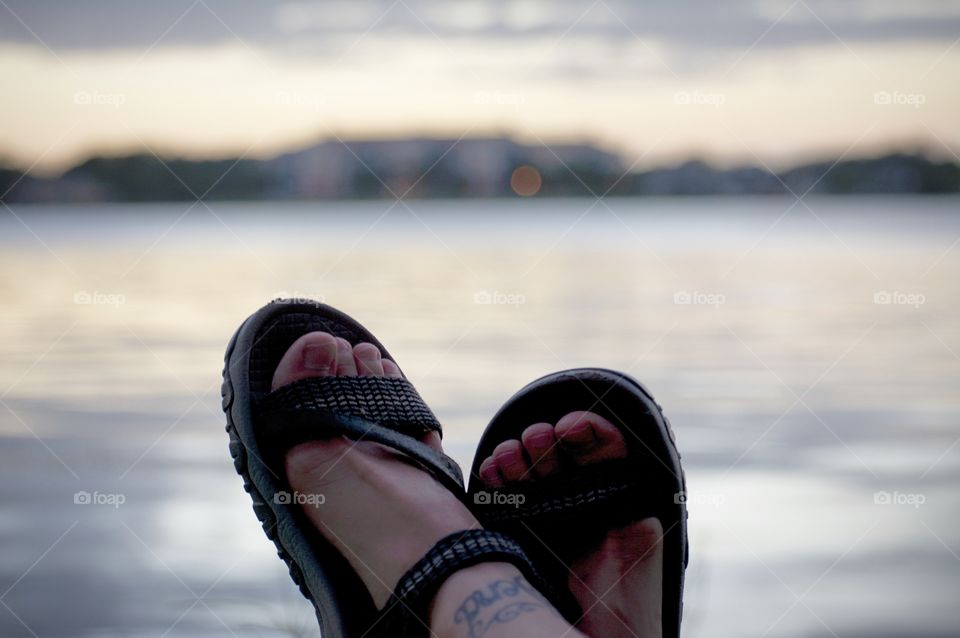 Feet and sunsets