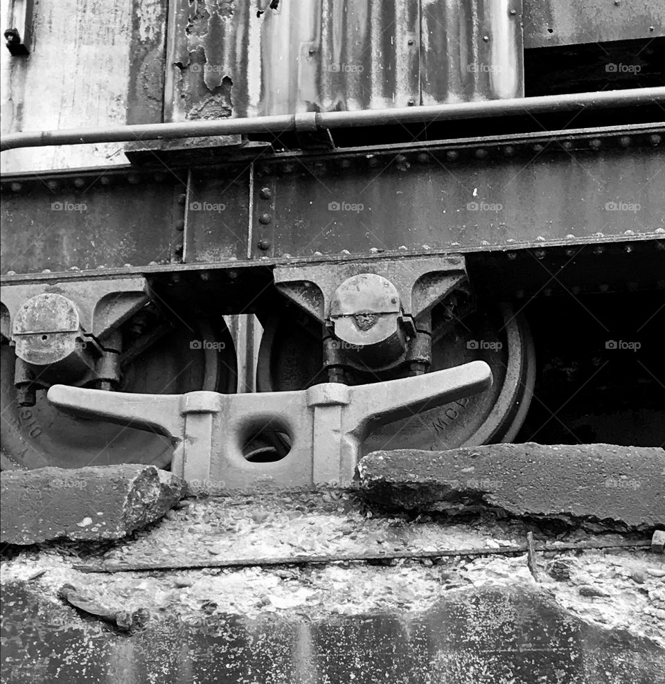 Bollard and railroad track