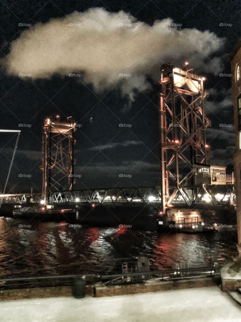 Bridge over the harbor in Portsmouth, NH