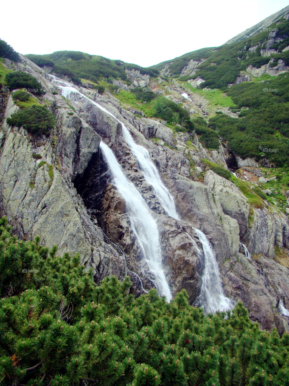 Waterfalls in the mountains