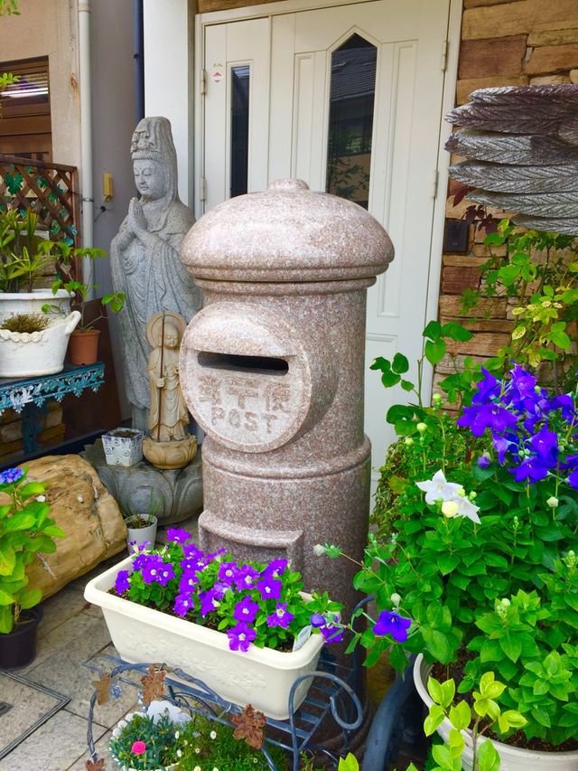Lovely doorstep with mailbox in Kyoto Japan