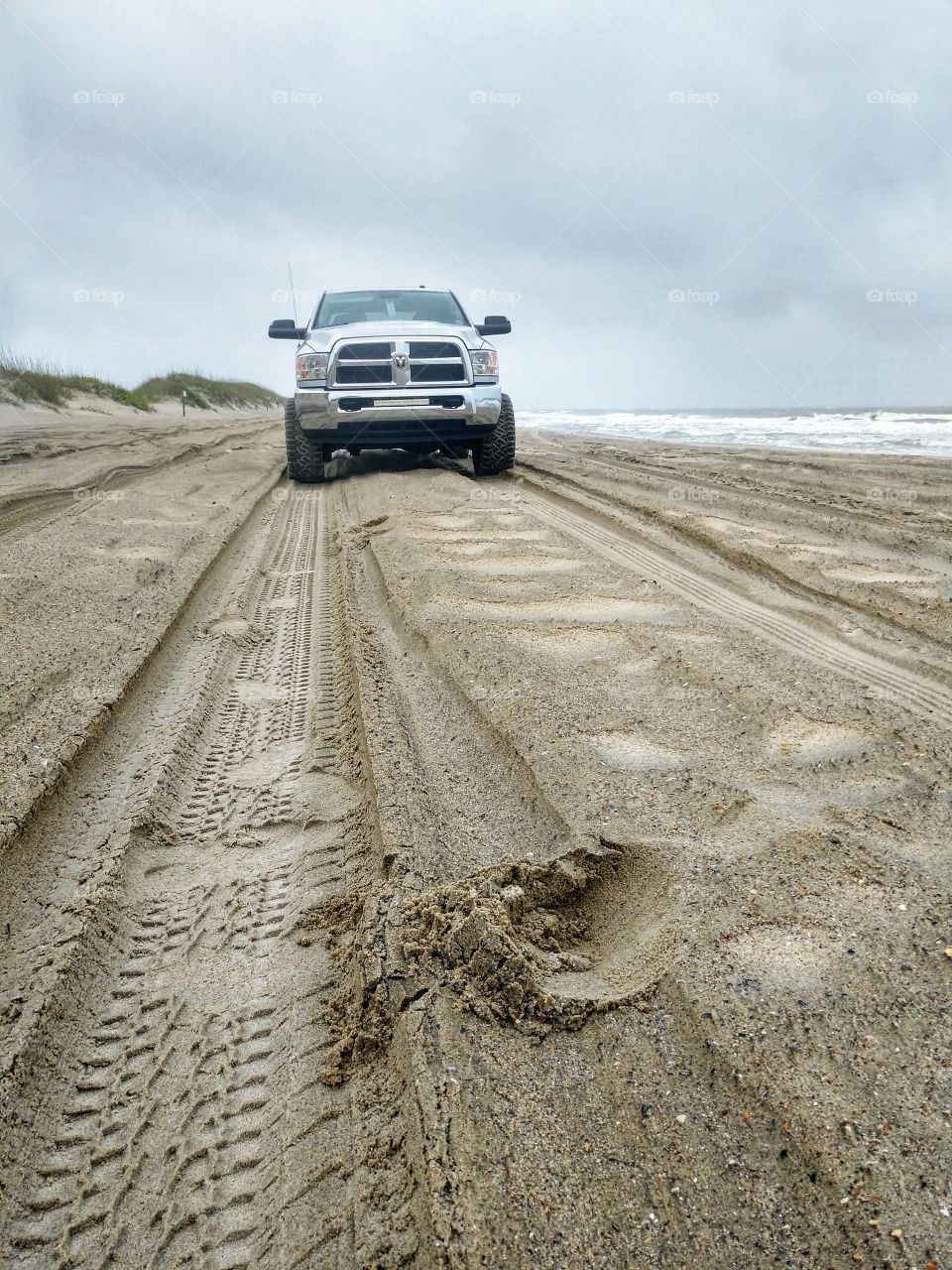 truck on beach