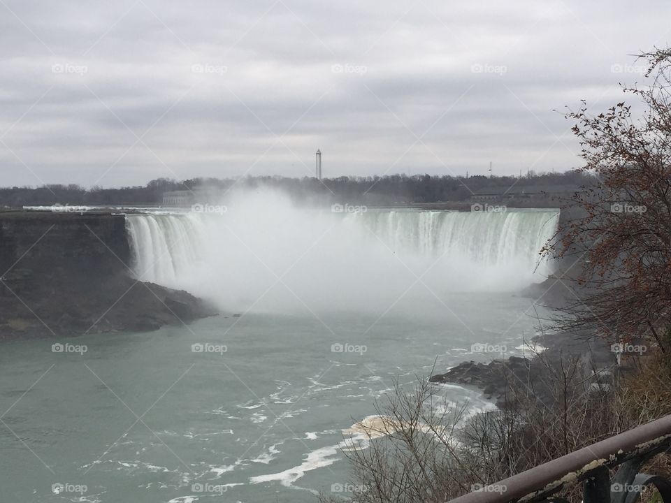 Niagara Falls. Horseshoe Falls in winter