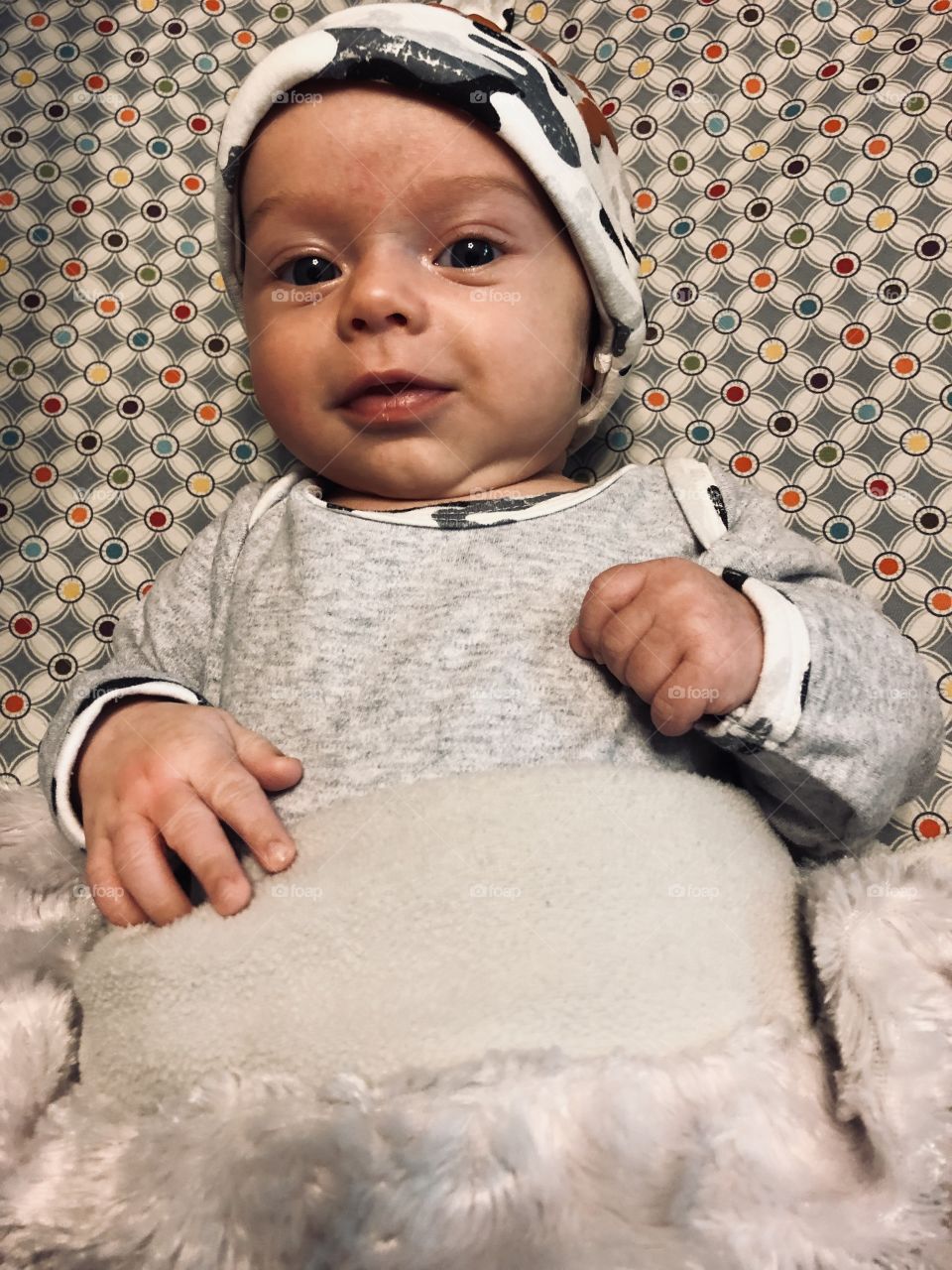 Waking up from his nap