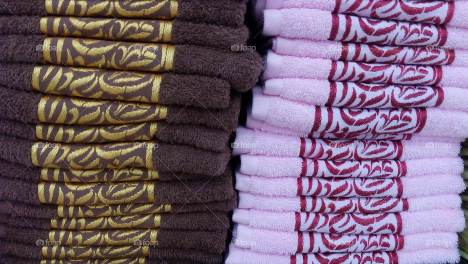 Folded towels
