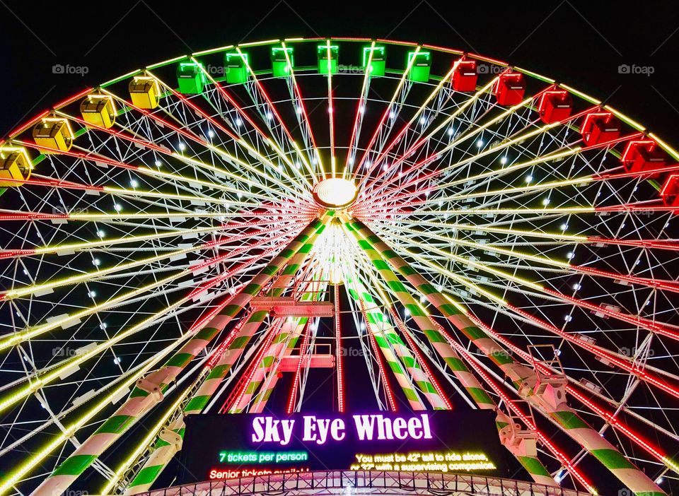 Colorful State Fair Sky Eye Wheel 