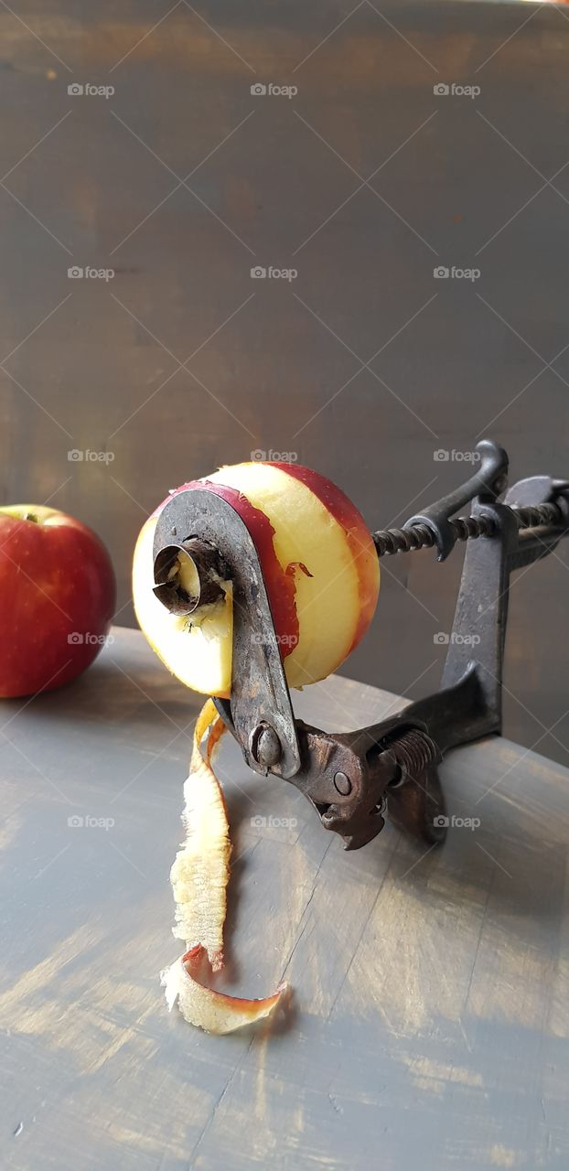 Old apple peeler