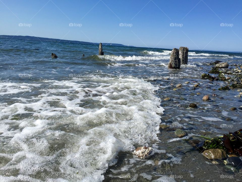 Sea wave at the beach