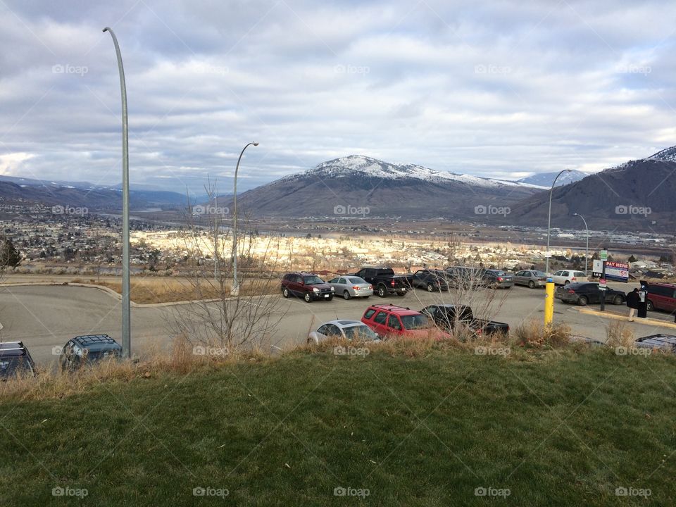 Scenic university parking lot! 
