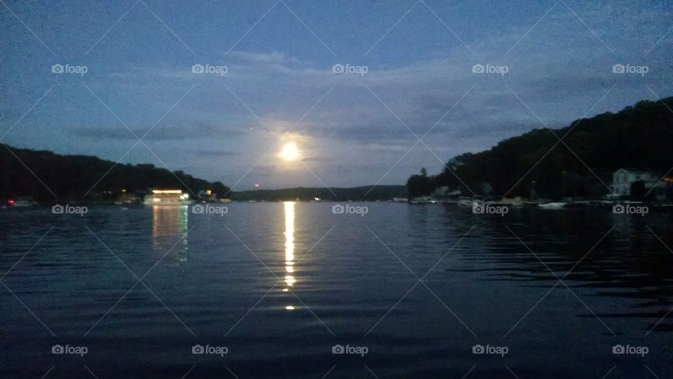 Moonlight. I took this pic in September 2015 on Lake Hopatcong New Jersey.