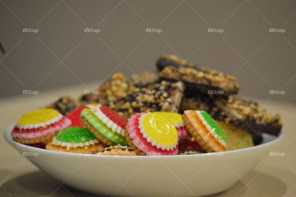 Colored Christmas cookies