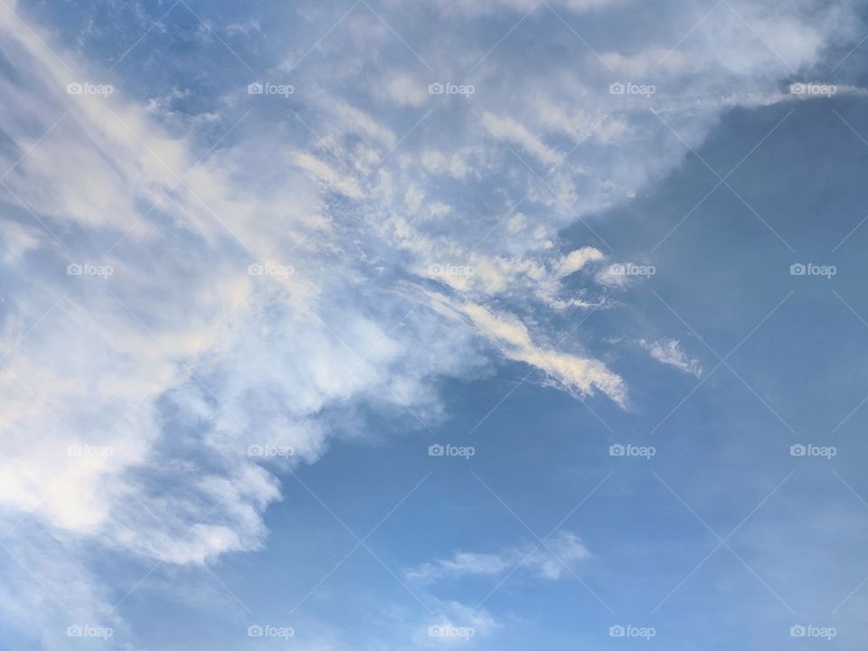 blue sky with white clouds