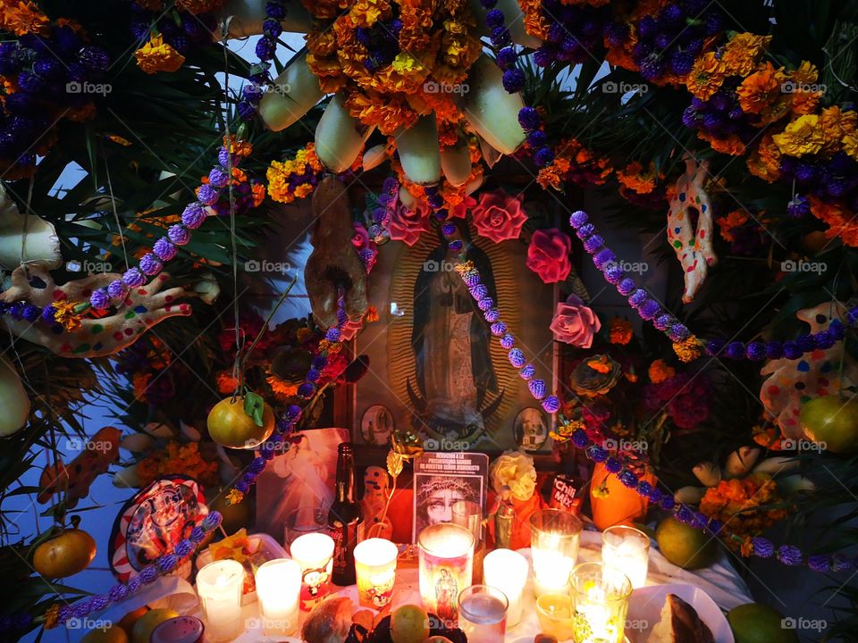 mexican and ancient tradition. Mix between aztecan tradition and Catholic religion. now we can enjoy this misthic and colorful celebration, every year on November 1st, 2nd and 3rd. the best celebration of the year, life and death together