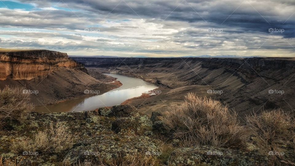 Desert canyon swan falls