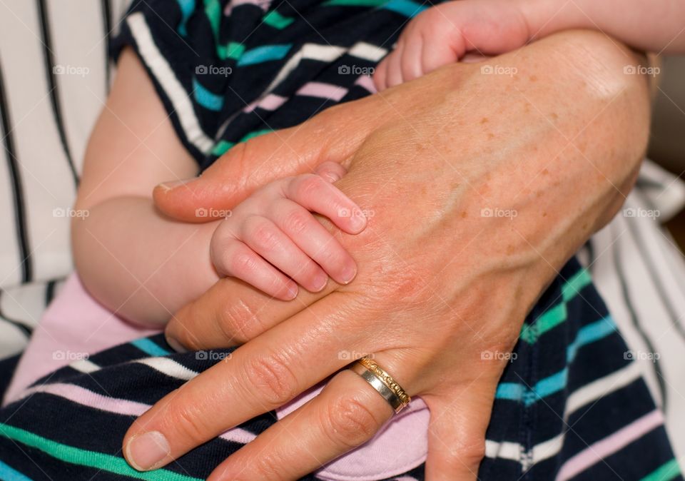 Grandmother and granddaughter