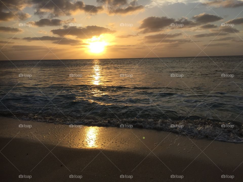 Sunset at Melia Tortuga Beach in Kap Verde