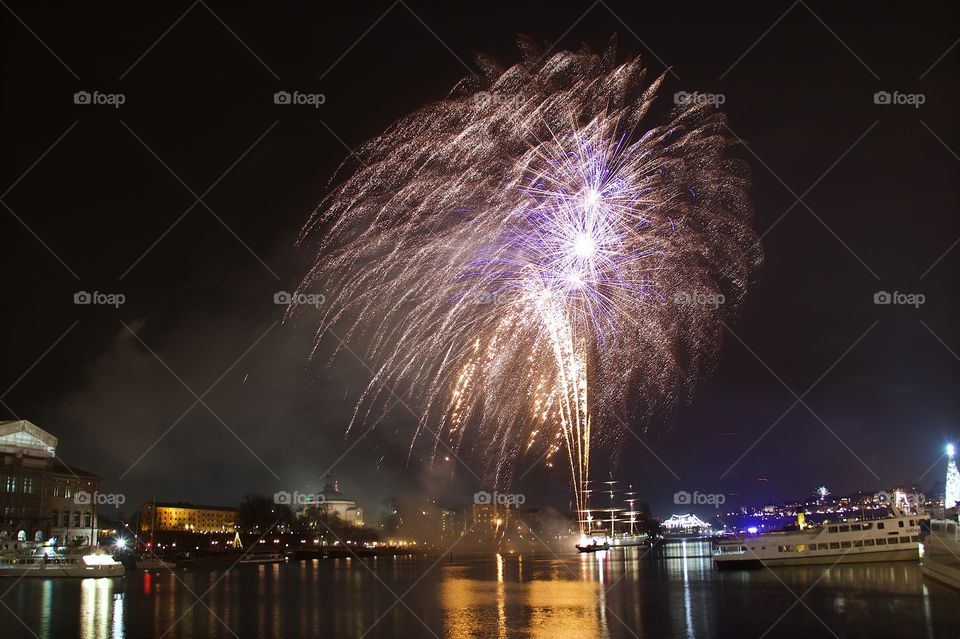 New year celebration in Stockholm, Sweden